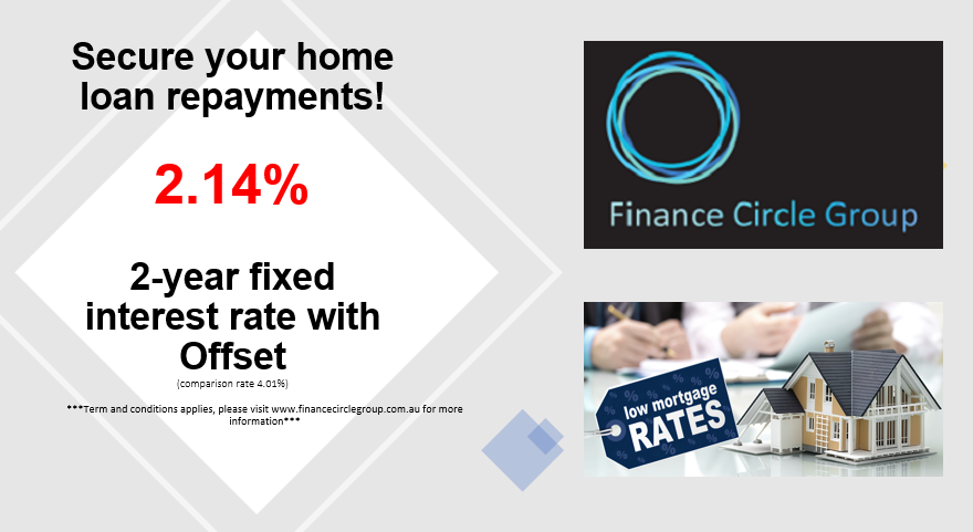 Fixed Rate 2.14% with Offset – Take advantage of lower rates